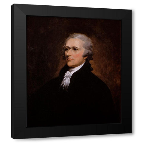Alexander Hamilton, 1806 Black Modern Wood Framed Art Print with Double Matting by Trumbull, John