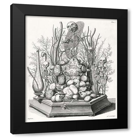 Ad. vivim Sculpsit Black Modern Wood Framed Art Print by Huyberts, Cornelis
