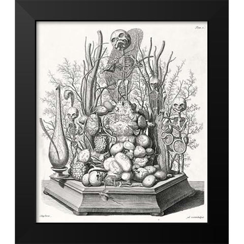 Ad. vivim Sculpsit Black Modern Wood Framed Art Print by Huyberts, Cornelis