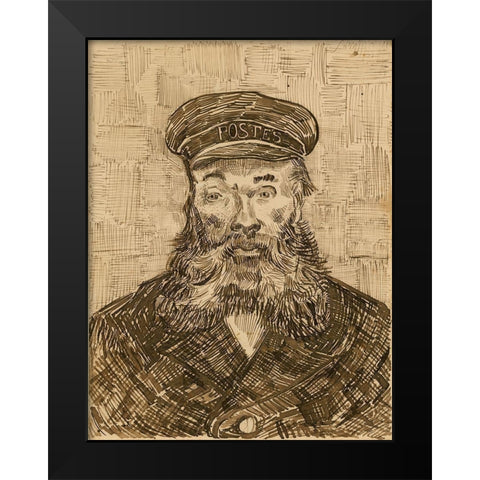 Portrait of Joseph-Ã‰tienne Roulin Black Modern Wood Framed Art Print by Van Gogh, Vincent