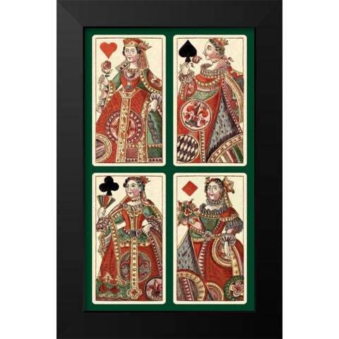 Queens - Bauern Hochzeit Deck Black Modern Wood Framed Art Print by Gobl, Andreas Benedictus