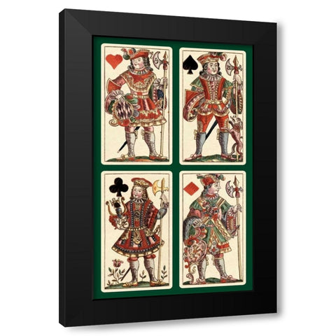 Knaves - Bauern Hochzeit Deck Black Modern Wood Framed Art Print by Gobl, Andreas Benedictus