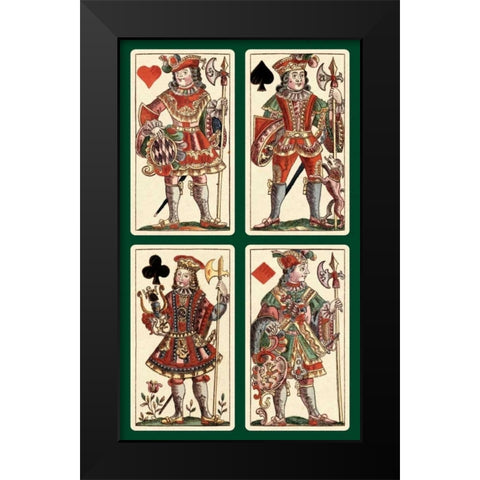 Knaves - Bauern Hochzeit Deck Black Modern Wood Framed Art Print by Gobl, Andreas Benedictus