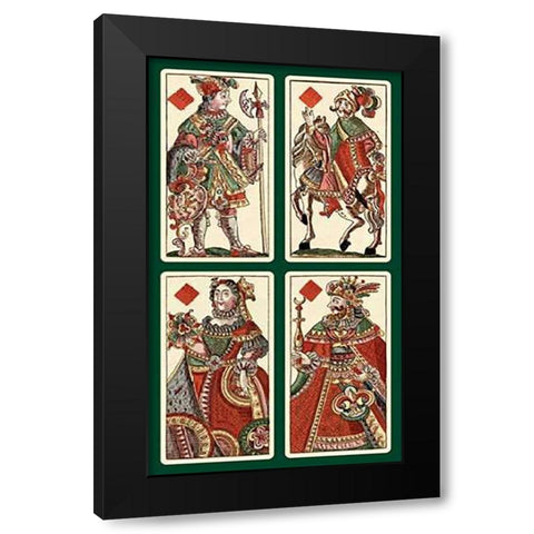 Diamonds (Bauern Hochzeit Deck) Black Modern Wood Framed Art Print by Gobl, Andreas Benedictus