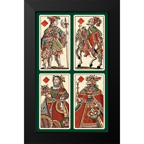 Diamonds (Bauern Hochzeit Deck) Black Modern Wood Framed Art Print by Gobl, Andreas Benedictus