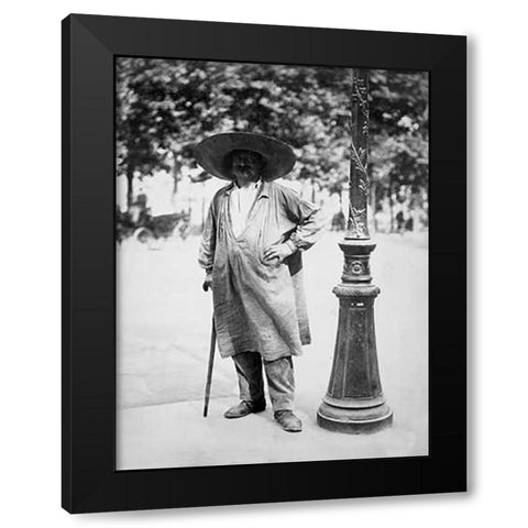 Paris, 1899-1900 - Fort de la Halle - Market Porter Black Modern Wood Framed Art Print with Double Matting by Atget, Eugene