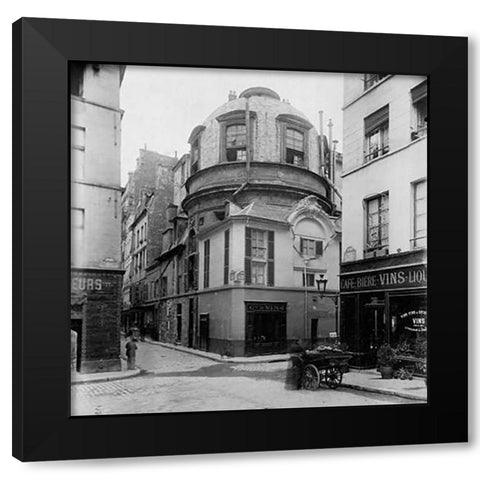 Paris, 1898 - The Old School of Medicine, rue de la Bucherie Black Modern Wood Framed Art Print by Atget, Eugene