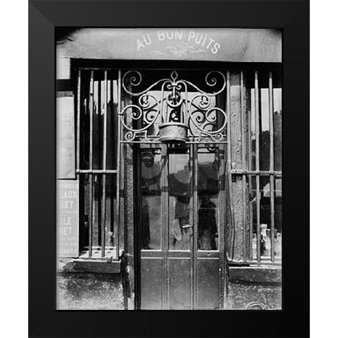 Paris, 1901 - Au bon puits, rue Michel Le Conte Black Modern Wood Framed Art Print by Atget, Eugene