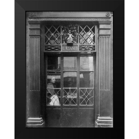 Paris, 1901-1902 - Petit Bacchus, rue St. Louis en lIle Black Modern Wood Framed Art Print by Atget, Eugene
