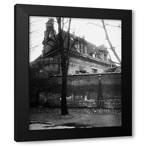 Paris, 1923 - Old Convent, avenue d lObservatoire Black Modern Wood Framed Art Print with Double Matting by Atget, Eugene