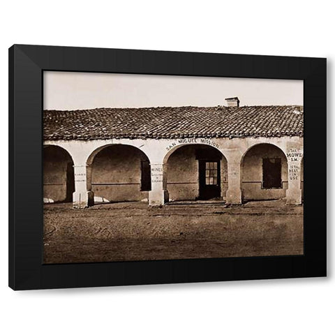 San Miguel Mission, San Miguel, California, 1876-1880 Black Modern Wood Framed Art Print with Double Matting by Watkins, Carleton
