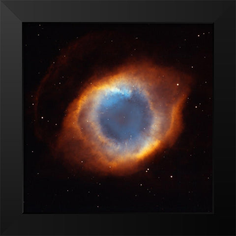 Helix Nebula - a Gaseous Envelope Expelled By a Dying Star Black Modern Wood Framed Art Print by NASA
