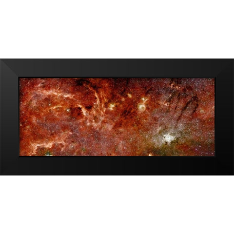 HST-Spitzer Composite of Galactic Center Black Modern Wood Framed Art Print by NASA