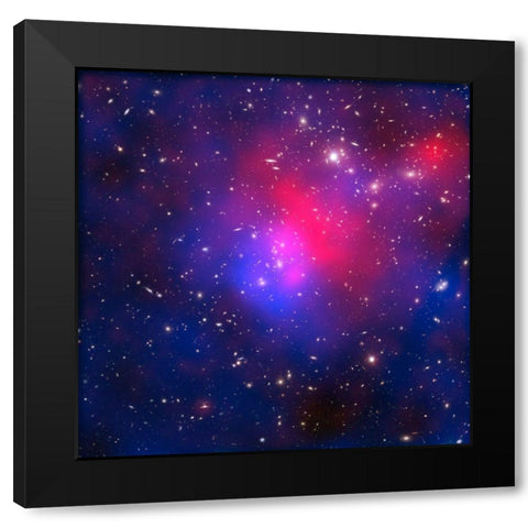 Pandoras Cluster - Abell 2744 Black Modern Wood Framed Art Print by NASA