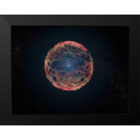 Artists Impression of Supernova 1993J Black Modern Wood Framed Art Print by NASA