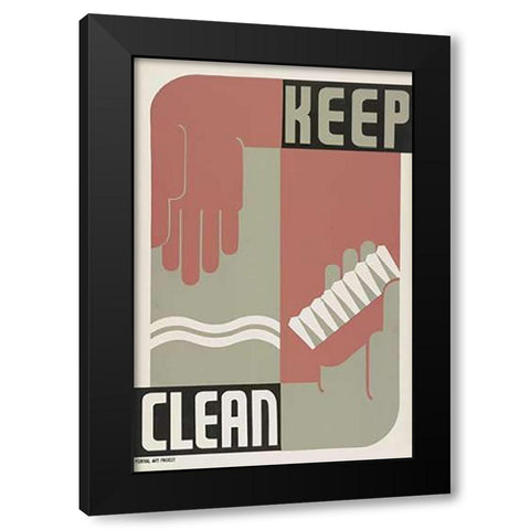 Keep clean Black Modern Wood Framed Art Print with Double Matting by Krause, Erik-Hans