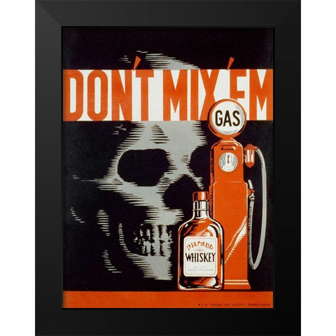 Dont mix em Black Modern Wood Framed Art Print by Lachenmann, Robert