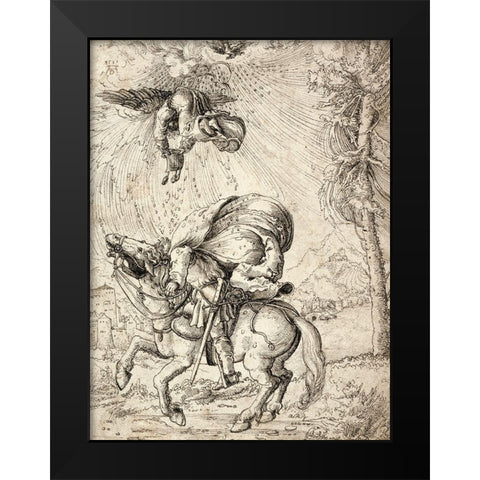 The Conversion of Saint Paul Black Modern Wood Framed Art Print by Huber, Wolf