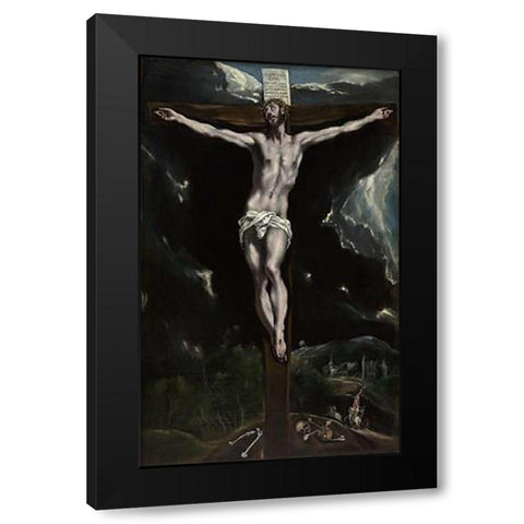 Museumist on the Cross Black Modern Wood Framed Art Print by Domenico Theotocopuli), El Greco
