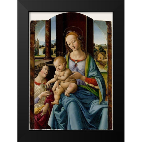 Madonna and Child Black Modern Wood Framed Art Print by di Credi, Lorenzo