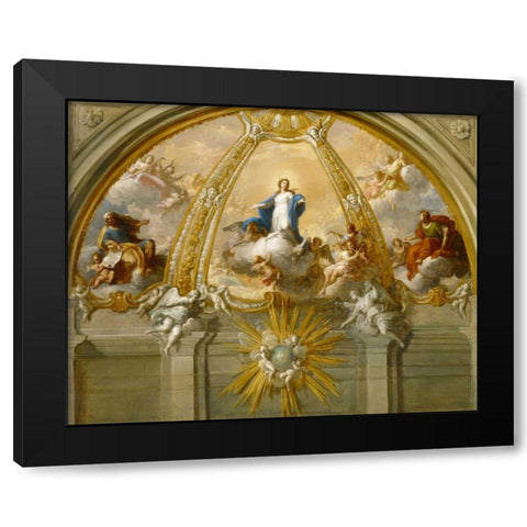 Immaculate Conception Black Modern Wood Framed Art Print by Costanzi, Placido