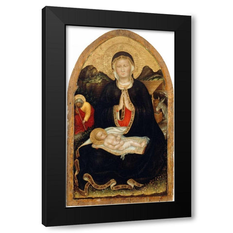 Nativity Black Modern Wood Framed Art Print by Da Fabriano, Gentile