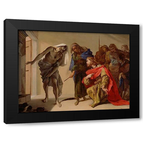 The Shade of Samuel Invoked by Saul Black Modern Wood Framed Art Print by Cavallino, Bernardo