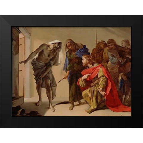 The Shade of Samuel Invoked by Saul Black Modern Wood Framed Art Print by Cavallino, Bernardo