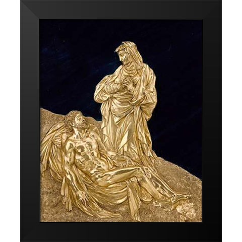 Virgin Mourning the Dead Museumist Black Modern Wood Framed Art Print by Targone, Cesare