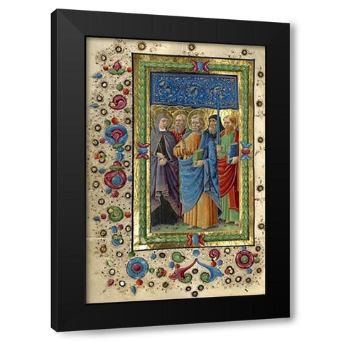 All Saints Black Modern Wood Framed Art Print by Giraldi, Guglielmo