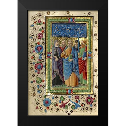 All Saints Black Modern Wood Framed Art Print by Giraldi, Guglielmo