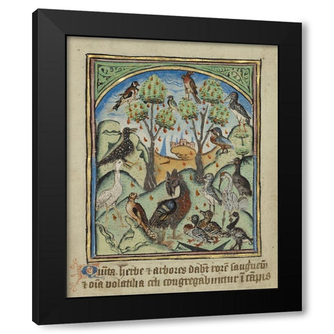 The Fifth Sign before the Day of Judgement Black Modern Wood Framed Art Print by Illuminator, Unknown 12th Century English