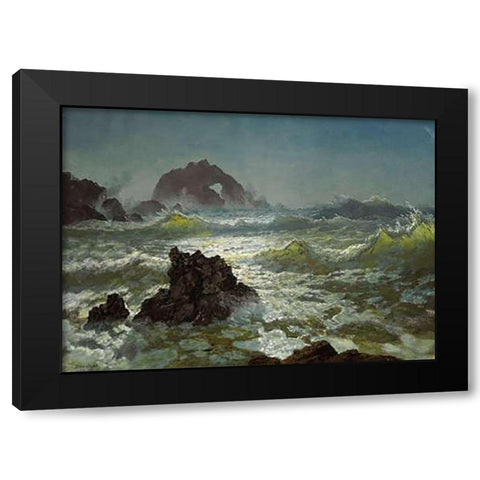 Seal Rock, California Black Modern Wood Framed Art Print by Bierstadt, Albert