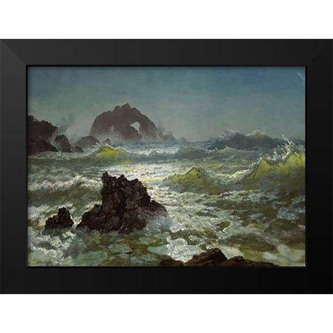 Seal Rock, California Black Modern Wood Framed Art Print by Bierstadt, Albert