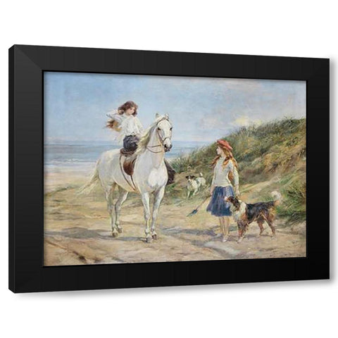 Holiday Time, 1933 Black Modern Wood Framed Art Print by Hardy, Heywood