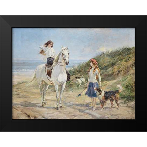 Holiday Time, 1933 Black Modern Wood Framed Art Print by Hardy, Heywood