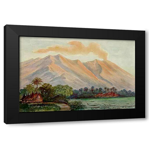 Riesen-Myrte von Ceylon Urwald von Horton-Plains Black Modern Wood Framed Art Print by Haeckel, Ernst
