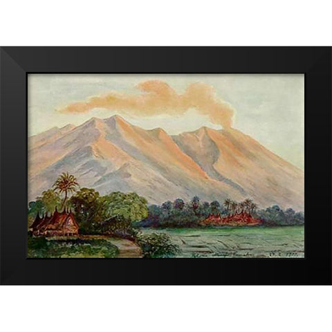 Riesen-Myrte von Ceylon Urwald von Horton-Plains Black Modern Wood Framed Art Print by Haeckel, Ernst