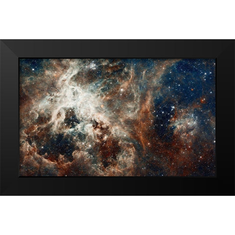 Tarantula Nebula - Full Black Modern Wood Framed Art Print by NASA