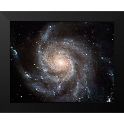 Messier 101 (M101) Black Modern Wood Framed Art Print by NASA