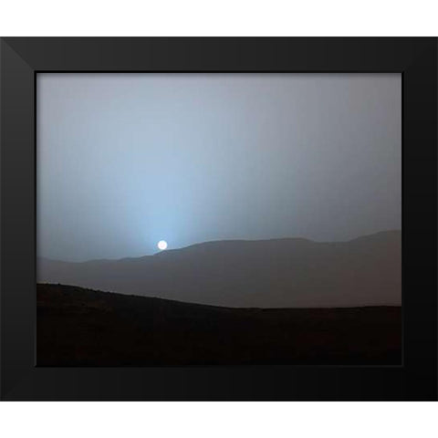 Martian Sunset in Gale Crater, April 15, 2015 Black Modern Wood Framed Art Print by Curiosity