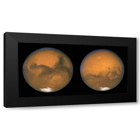 Two Sides of Mars, Aug. 23, 2003 Black Modern Wood Framed Art Print by NASA