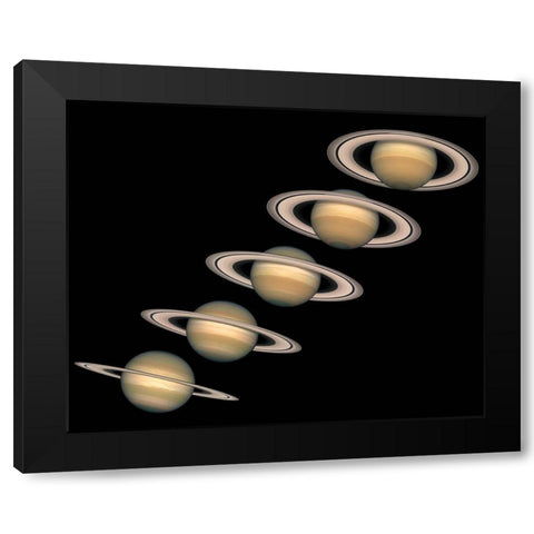 Views of Saturn, 1996-2000 Black Modern Wood Framed Art Print by NASA