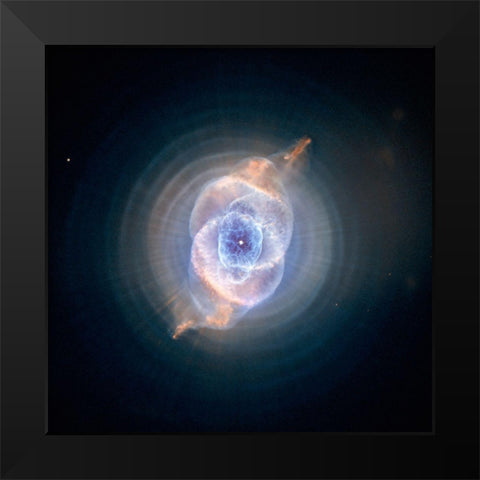 Cats Eye Nebula, NGC 6543, May 4 2002 Black Modern Wood Framed Art Print by NASA