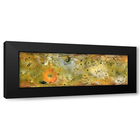 Surface of Io Composite from Gallileo Mission Black Modern Wood Framed Art Print with Double Matting by NASA