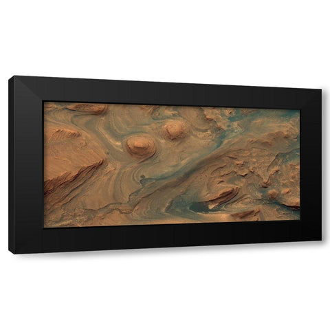Mars HiRISE - Martian Surface Detail, April 22, 2015 Black Modern Wood Framed Art Print by NASA