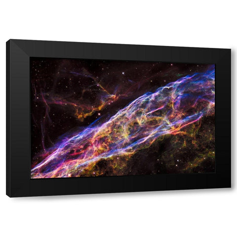 Veil Nebula - NGC 6960 - Cygnus Loop Black Modern Wood Framed Art Print with Double Matting by NASA