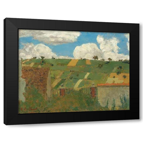 Landscape of the Ile-de-France, 1894 Black Modern Wood Framed Art Print by Vuillard, Edouard