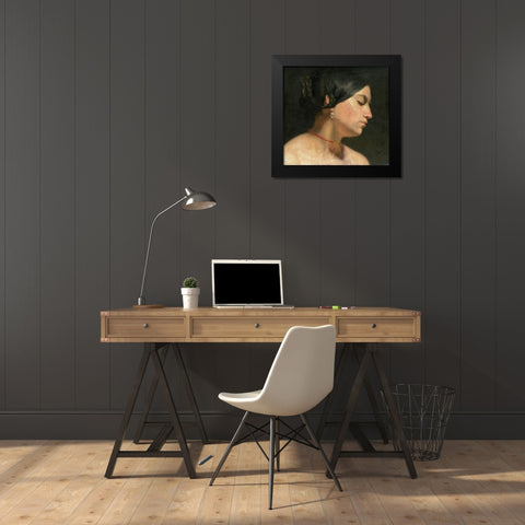 Maria Magdalena, 1854 Black Modern Wood Framed Art Print by Alma-Tadema, Sir Lawrence