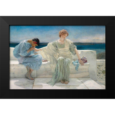 Ask Me No More, 1906 Black Modern Wood Framed Art Print by Alma-Tadema, Sir Lawrence